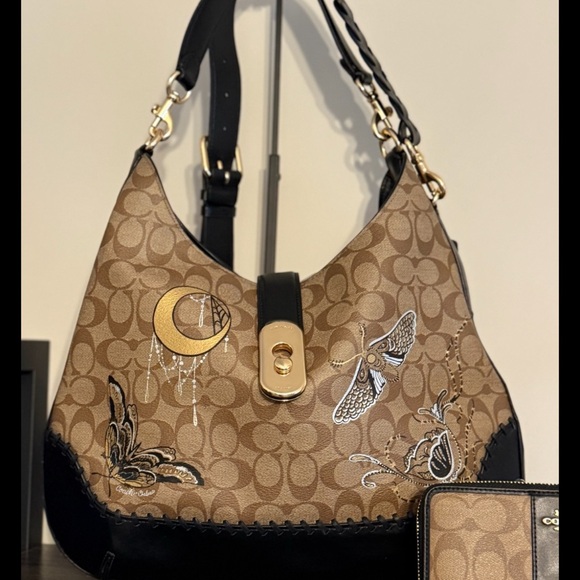 Coach Chelsea Champlain Amber Whipstitch Hobo Tattoo *RARE* w/Lg Wallet EUC 🤩 - Picture 3 of 13